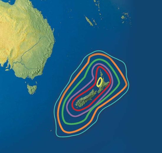 New Zealand TracVision Coverage Map